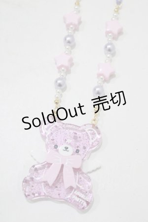 画像: Angelic Pretty / Milkyベアーネックレス  ラベンダー H-25-10-05-072-AP-AC-NS-ZH