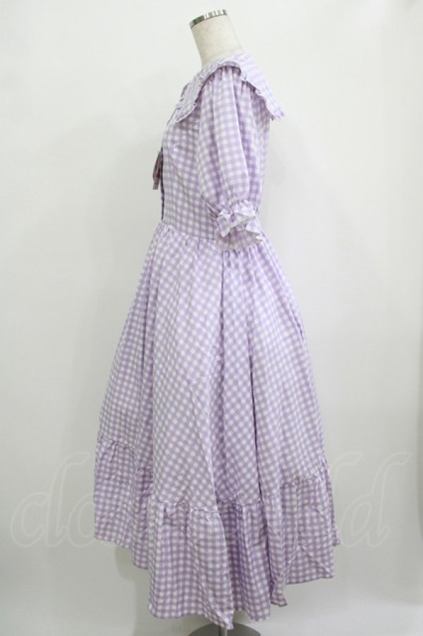 画像2: m petit by misako / TT*AMギンガムチェック LL ラベンダー H-25-10-05-015-LO-OP-NS-ZH (2)