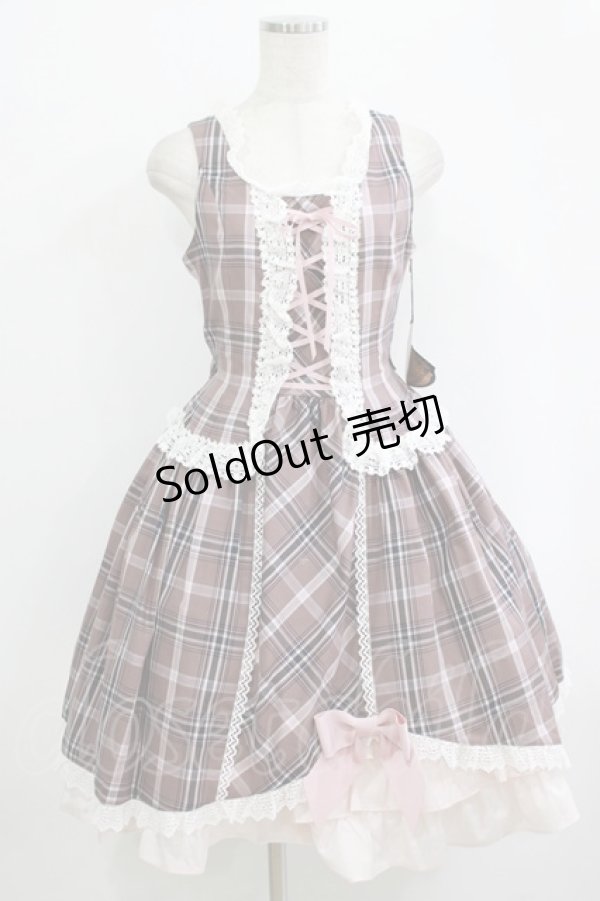 画像1: ALICE and the PIRATES / A/Pタータンチェック柄ジャンパースカート Free モーヴ H-25-10-05-002-PA-OP-NS-ZH (1)