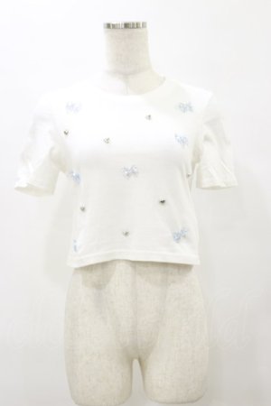 画像: Ank Rouge / クリアリボンチビTe M オフ/サックス H-25-10-06-053-CA-TS-NS-ZH