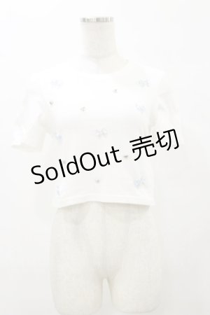 画像: Ank Rouge / クリアリボンチビTe M オフ/サックス H-25-10-06-053-CA-TS-NS-ZH