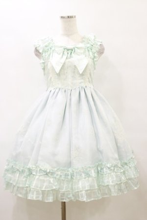 画像: BABY,THE STARS SHINE BRIGHT / ユキノナミダヒメ柄Bright Checkジャンパースカート Free サックス H-25-10-06-075-BA-OP-NS-ZH
