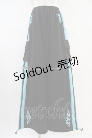 画像: LISTEN FLAVOR / 堕天使の2WAYジャージパンツ  ブラック H-25-10-06-1005-PU-PA-KB-ZH