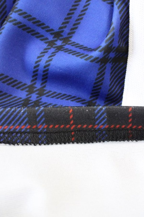 画像4: LISTEN FLAVOR / イナズマずっきゅん チェックジャージパンツ  ブルーチェック H-25-10-06-1007-PU-PA-KB-ZH (4)