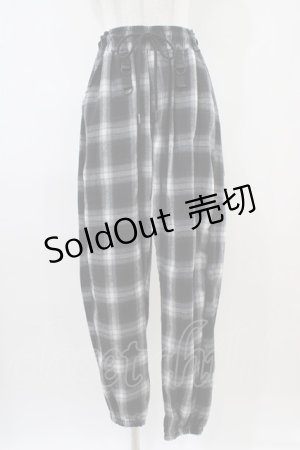 画像: HELL CAT PUNKS / チェックギャザーパンツ  黒 H-25-10-06-1009-PU-PA-KB-ZH