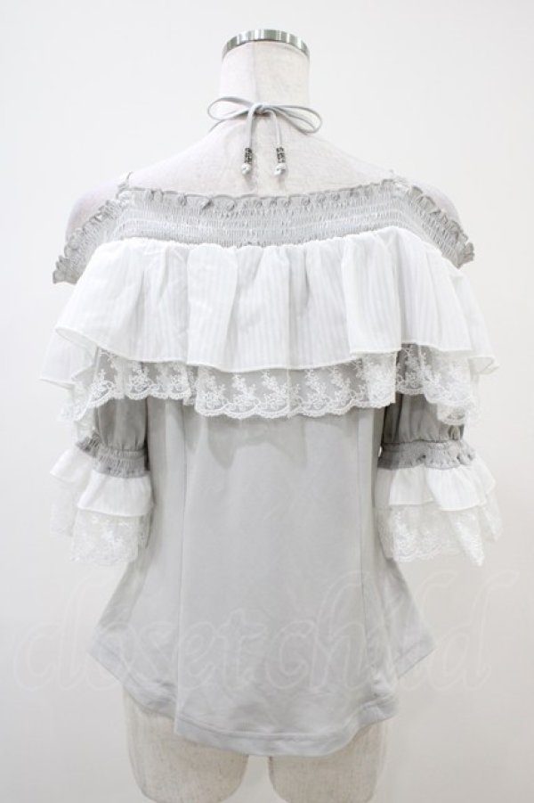 画像2: Ozz oneste / Pirates Roseオフショルダープルオーバー  グレー H-25-10-06-1015-OO-TO-KB-ZT121 (2)