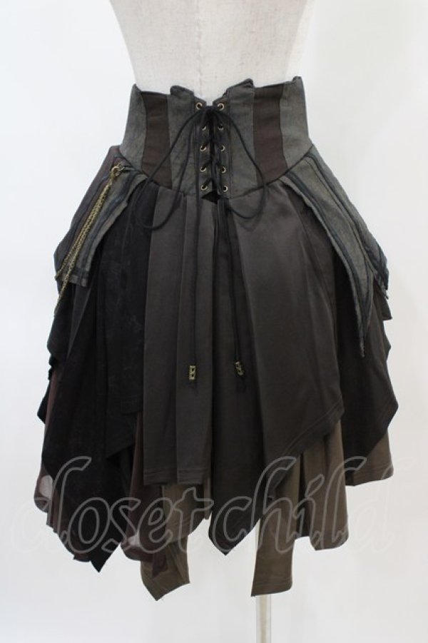 画像2: Ozz Croce / Echoes of Apocalypseミニスカート  ブラウン H-25-10-06-1019-OO-SK-KB-ZH (2)