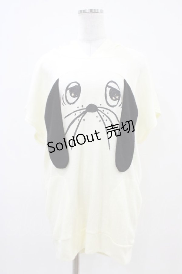 画像1: PEACE NOW / ドッグフェイスプルパーカー  オフ H-25-10-06-1023-PU-TO-KB-ZT151 (1)