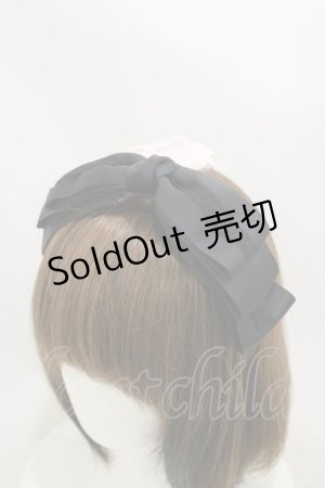 画像: m petit by misako / NINA'sコラボ AM*NIリボンカチューシャ  ブラック H-25-10-06-010-LO-AC-NS-ZH