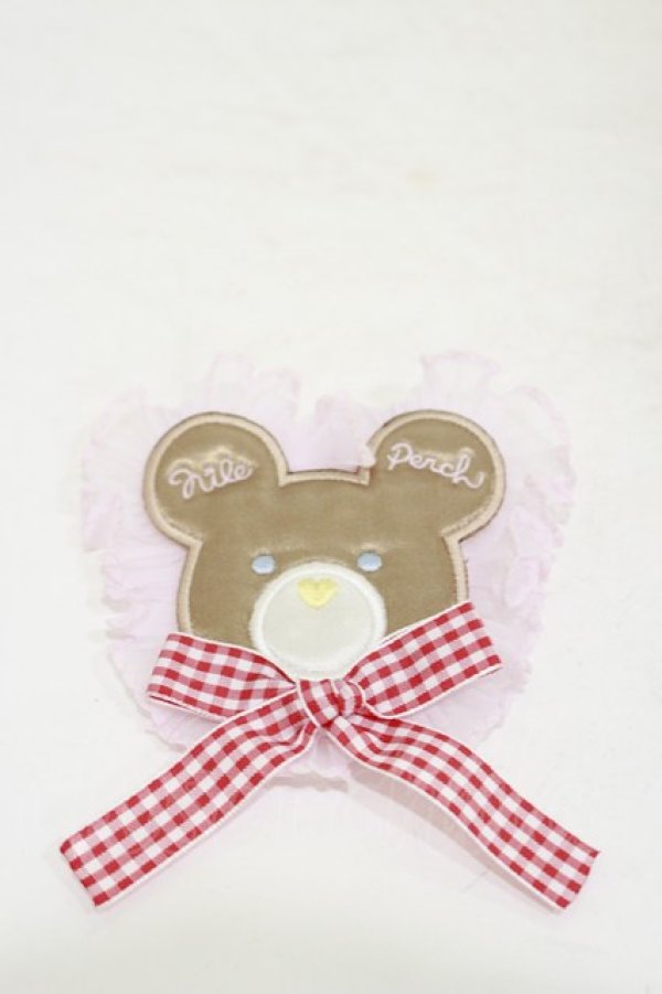 画像1: Nile Perch / ワッペン バレッタ&ブローチ<クマ>  ブラウン H-25-10-06-025-LO-AC-NS-ZH (1)