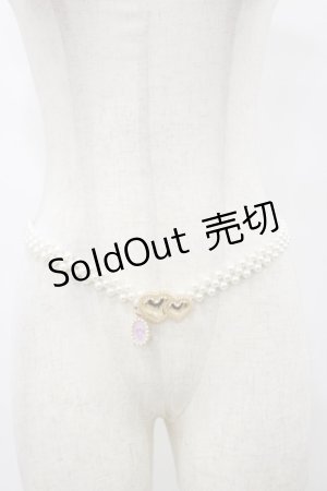 画像: m petit by misako / サンリオキャラクターズコラボマイメロディパールベルト  ピンク H-25-10-06-027-LO-ZA-NS-ZH