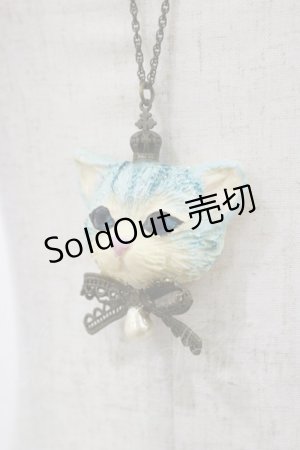画像: シャロットの乙女 / ねこネックレス  ブルー H-25-10-06-028-LO-AC-NS-ZH