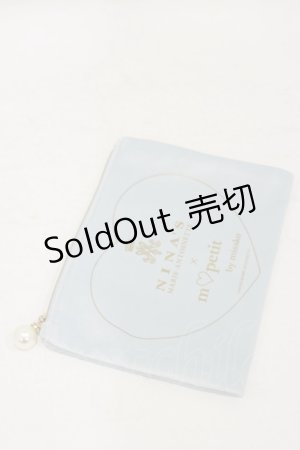 画像: m petit by misako / AM*コウチャツキベロアポーチ（紅茶無し）  サックス H-25-10-06-032-LO-ZA-NS-ZH