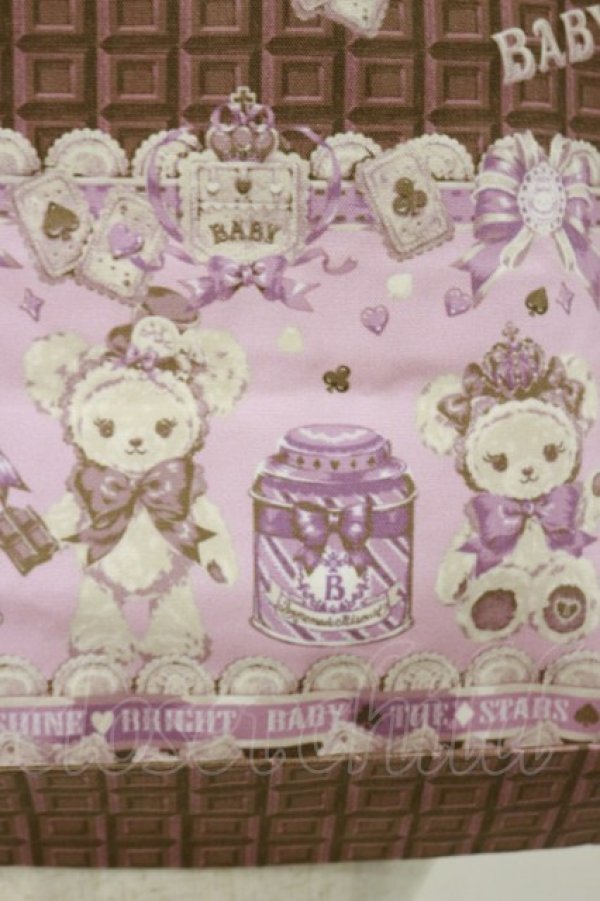 画像2: BABY,THE STARS SHINE BRIGHT / くまくみゃちゃんのスウィートチョコレート柄トートBag  ブラウン H-25-10-06-037-BA-BG-NS-ZH (2)