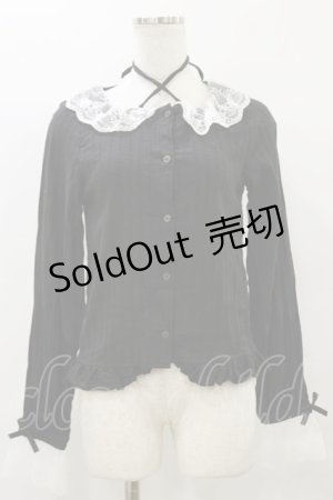 画像: FLC / レースシャツブラウス(星名桜子) M ブラック H-25-10-06-042-LO-BL-NS-ZH