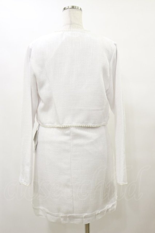 画像2: Ank Rouge / ツイードワンピース&ジャケットSET M ホワイト H-25-10-07-066-CA-OP-NS-ZH (2)