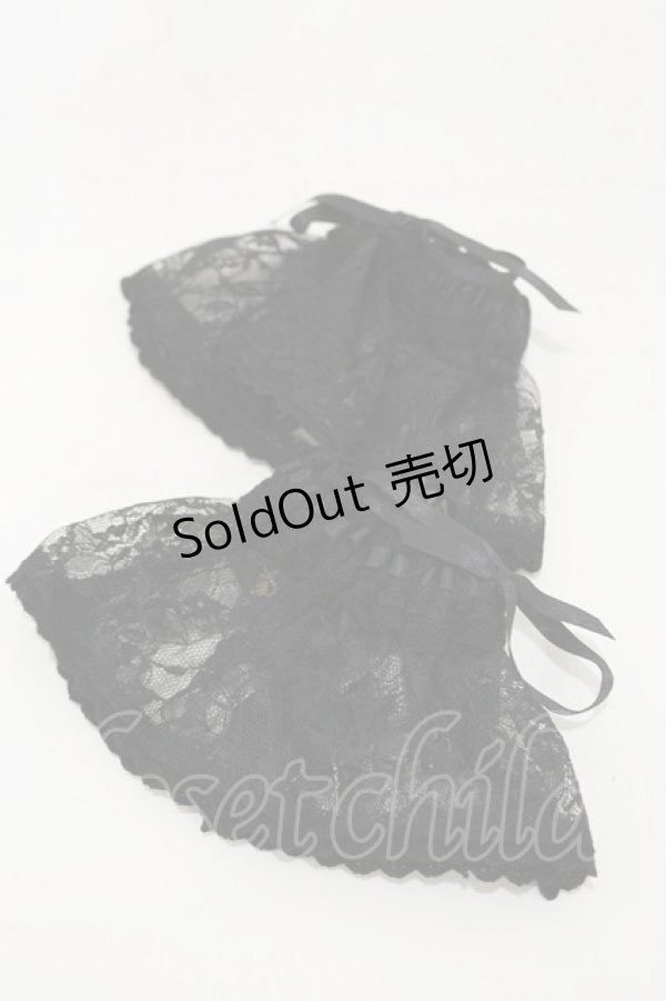 画像1: ALICE and the PIRATES / A/Pレース地お袖とめ  ブラック H-25-10-07-008-PA-ZA-NS-ZH (1)