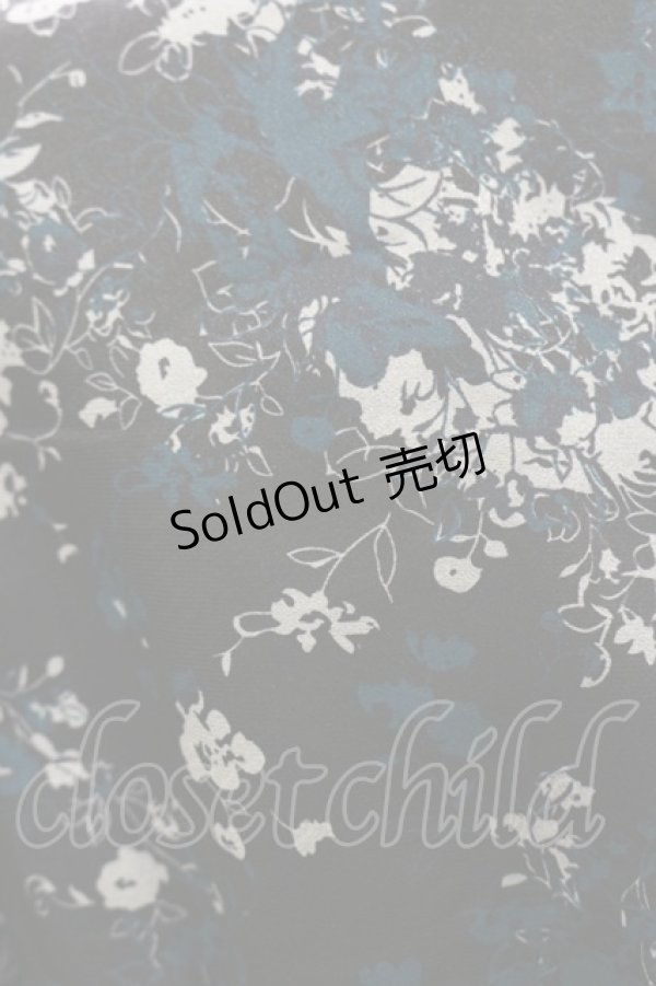 画像3: axes femme / オーガンジーフラワーワンピース Free ブラック H-25-10-07-076-AX-OP-NS-ZH (3)