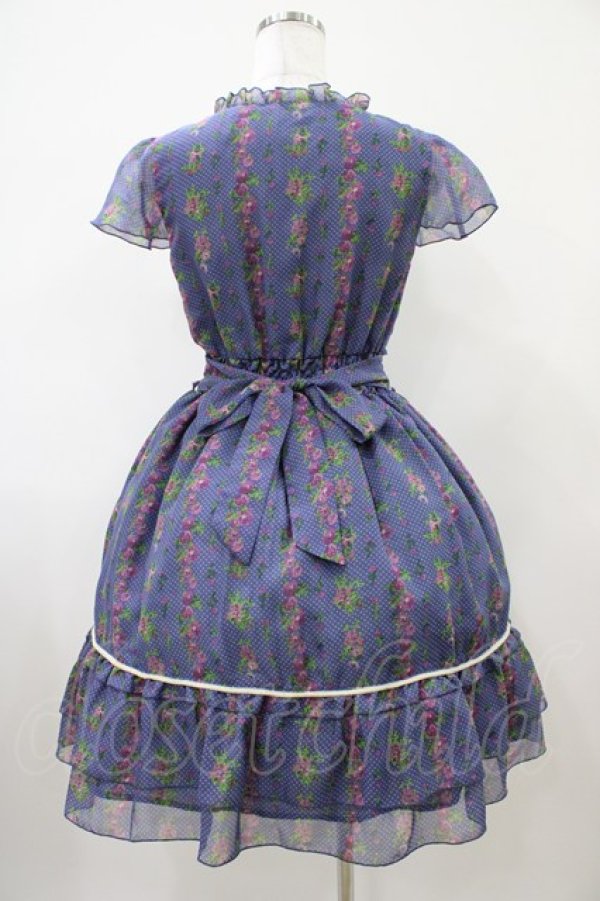 画像2: axes femme / 花柄ワンピース M ブルー H-25-10-07-1035-AX-OP-NS-ZH (2)