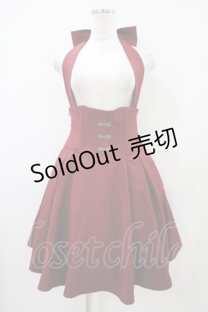 画像: Forest Wardrobe（海外ロリータブランド） / 森林のキャロル ホルターネック コルセットスカート M レンガ赤ショート H-25-10-07-1039-0-OP-NS-ZH