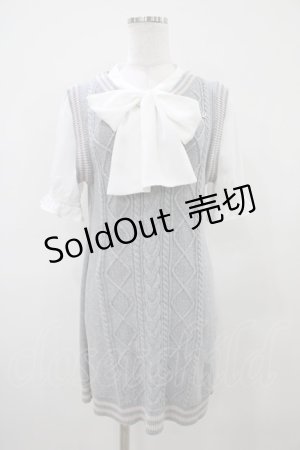 画像: evelyn / ドッキングニットワンピース Free グレー H-25-10-07-1049-LO-OP-NS-ZH