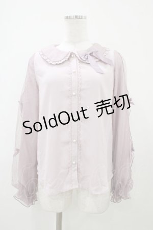 画像: axes femme kawaii / ドットチュールブラウス M ラベンダー H-25-10-07-1060-AX-BL-NS-ZH