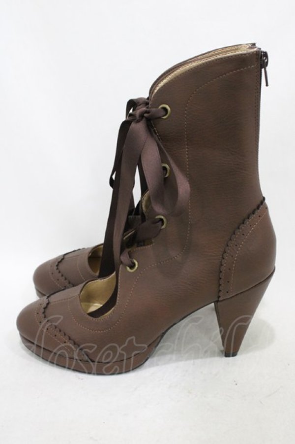 画像2: Victorian maiden / Victorianショートブーツ 25cm ダークブラウン H-25-10-07-1001-CL-SH-NS-ZH (2)