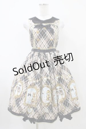 画像: BABY,THE STARS SHINE BRIGHT / AliceのMirage in PARADOX柄Red Queenジャンパースカート Free ブラック H-25-10-07-1018-BA-OP-NS-ZH