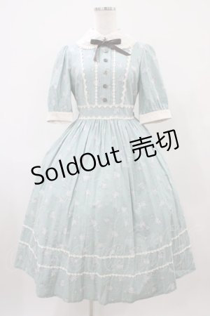 画像: Innocent World / 小さなお花のワンピース サイズ表記なし ミスティーブルー×生成/Misty Blue×Beige H-25-10-07-1021-IW-OP-NS-ZH