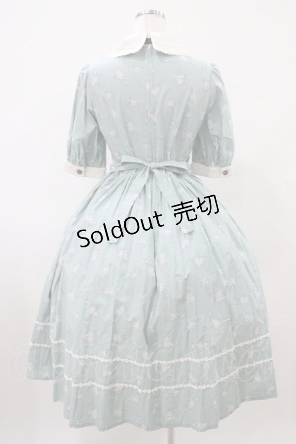 画像2: Innocent World / 小さなお花のワンピース サイズ表記なし ミスティーブルー×生成/Misty Blue×Beige H-25-10-07-1021-IW-OP-NS-ZH (2)