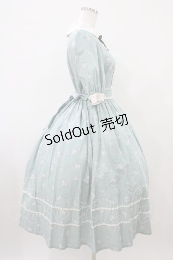 画像3: Innocent World / 小さなお花のワンピース サイズ表記なし ミスティーブルー×生成/Misty Blue×Beige H-25-10-07-1021-IW-OP-NS-ZH (3)