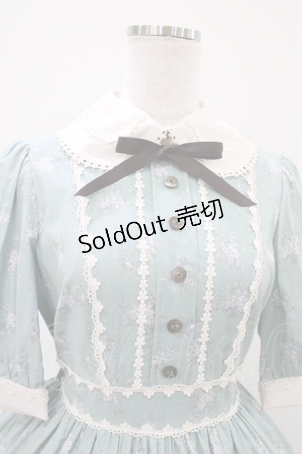 画像4: Innocent World / 小さなお花のワンピース サイズ表記なし ミスティーブルー×生成/Misty Blue×Beige H-25-10-07-1021-IW-OP-NS-ZH (4)