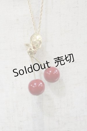 画像: m petit by misako / チェリーネックレス  レッド H-25-10-07-002-LO-AC-NS-ZH