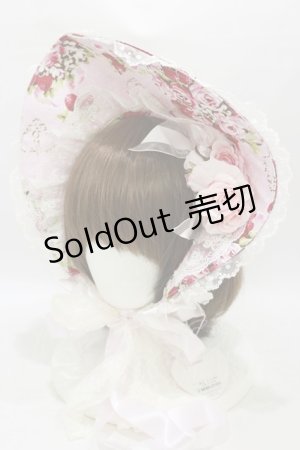 画像: BABY,THE STARS SHINE BRIGHT / シュガーブーケ柄ロココボンネット  ピンク H-25-10-07-018-BA-AC-NS-ZH