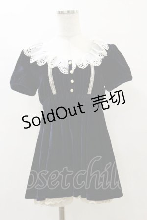 画像: Ank Rouge / ベロアチュニック Free ネイビー H-25-10-07-032-CA-TO-NS-ZH