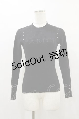 画像: Darich / グラフィックスタッズニット Free ブラック H-25-10-07-041-LO-TO-NS-ZH