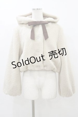 画像: Fi.n.t / リボン付きボアショートコート Free IVORY H-25-10-07-046-CA-JA-NS-ZH