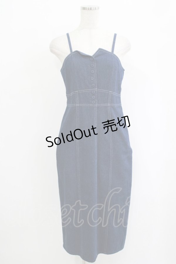 画像1: an another angelus / 配色ステッチデニムタイトジャンパースカート Free INDIGO H-25-10-08-034-CA-OP-NS-ZH (1)