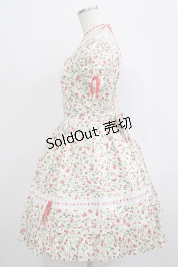 画像2: Angelic Pretty / いちご柄ワンピース Free オフ H-25-10-08-004-AP-OP-NS-ZH (2)
