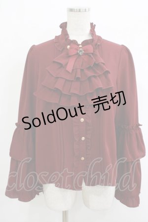 画像: Amavel / Wonder Trickジャボブラウス Free ボルドー H-25-10-08-044-CA-BL-NS-ZH