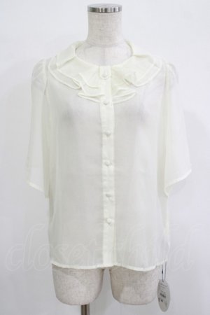 画像: an another angelus / シアーラッフルブラウス Free OFFWHITE H-25-10-08-046-CA-BL-NS-ZH
