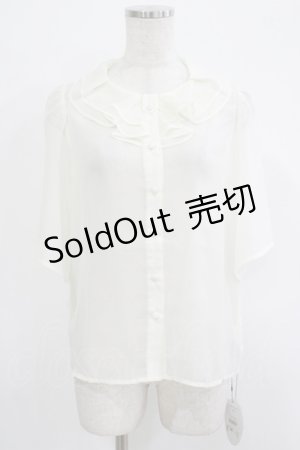 画像: an another angelus / シアーラッフルブラウス Free OFFWHITE H-25-10-08-046-CA-BL-NS-ZH