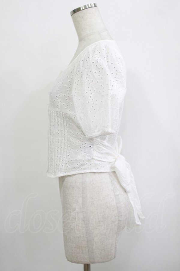 画像2: an another angelus / バックリボンコットンレースブラウス Free OFF WHITE H-25-10-08-047-CA-BL-NS-ZH (2)
