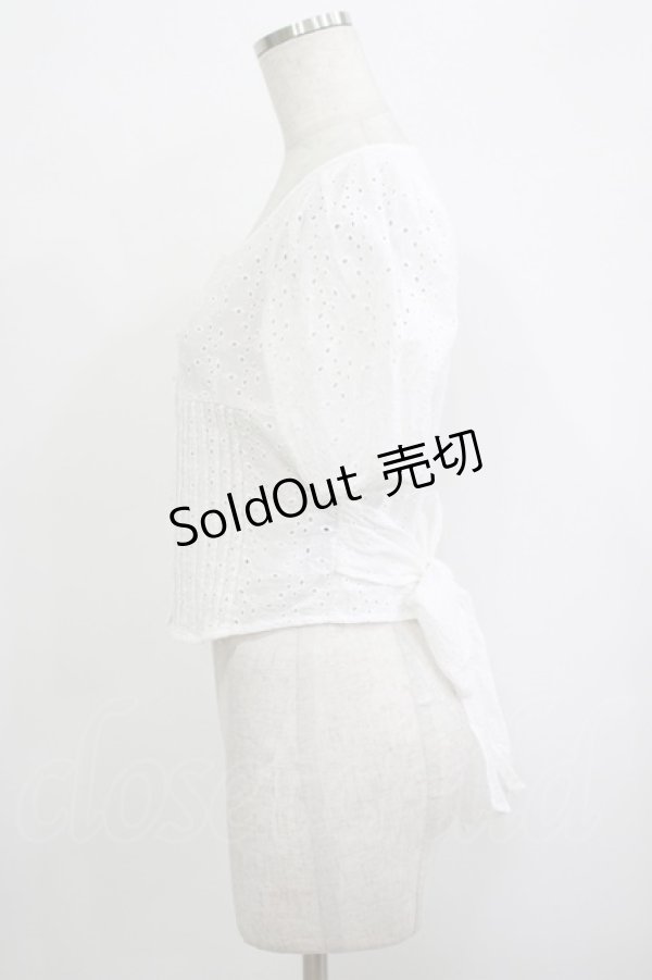 画像2: an another angelus / バックリボンコットンレースブラウス Free OFF WHITE H-25-10-08-047-CA-BL-NS-ZH (2)