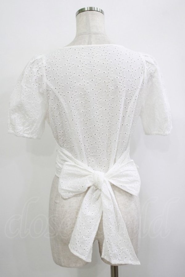 画像3: an another angelus / バックリボンコットンレースブラウス Free OFF WHITE H-25-10-08-047-CA-BL-NS-ZH (3)