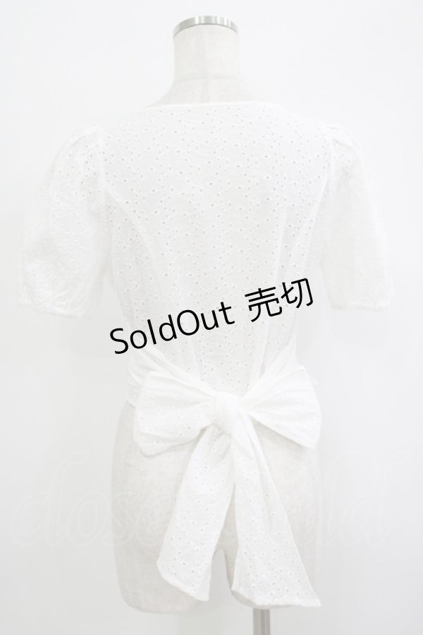 画像3: an another angelus / バックリボンコットンレースブラウス Free OFF WHITE H-25-10-08-047-CA-BL-NS-ZH (3)
