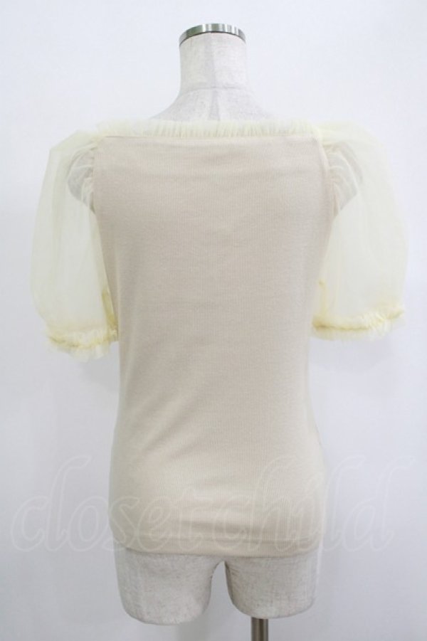 画像3: an another angelus / チュールパフスリーブカットトップス Free IVORY H-25-10-08-048-CA-TO-NS-ZH (3)