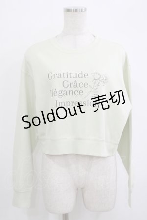 画像: an another angelus / フラワーランゲージロゴプリントカットソー Free LIGHT GREEN H-25-10-08-049-CA-TS-NS-ZH