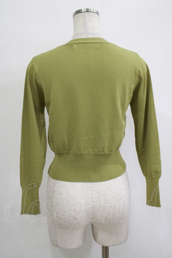 画像3: an another angelus / フラワーカット釦Vネックニットカーディガン Free GREEN H-25-10-08-050-CA-TO-NS-ZH (3)