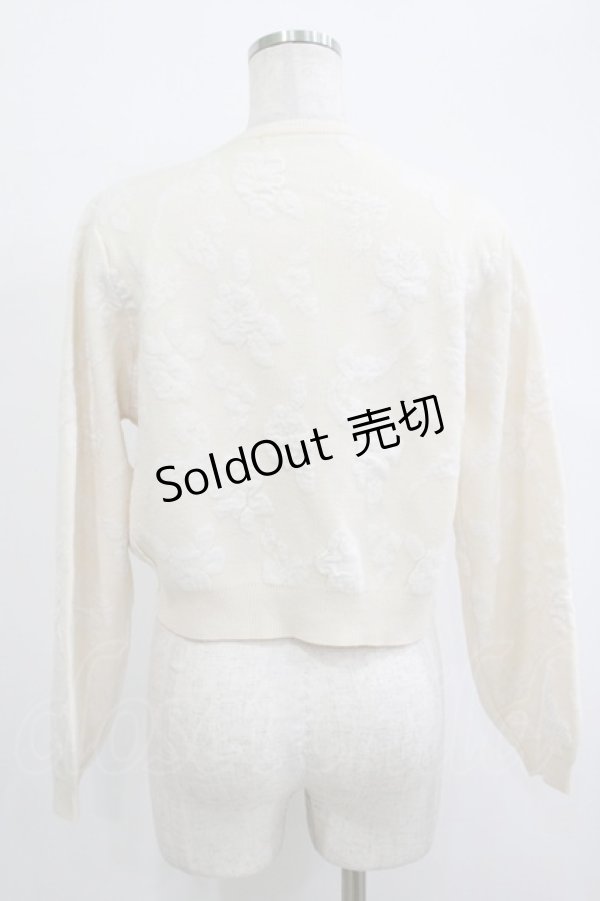 画像3: an another angelus / ローズふくれジャガードニットカーディガン Free IVORY H-25-10-08-051-CA-TO-NS-ZH (3)